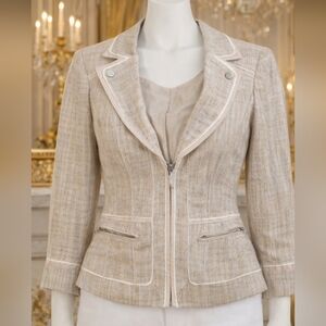 Elegant Beige Women's Jacket/blazer